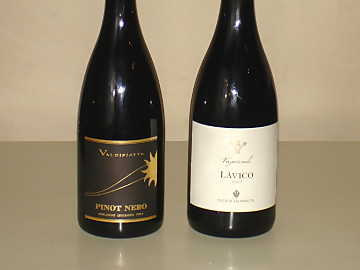 The Pinot Noir
and Nerello Mascalese of our comparative tasting