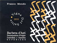 Barbera d'Asti Vigna del Salice 2010, Franco Mondo (Piedmont, Italy)