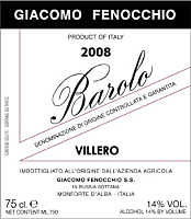 Barolo Villero 2008, Giacomo Fenocchio (Piedmont, Italy)