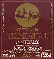 Montefalco Rosso Riserva 2010, Fattoria Colleallodole - Milziade Antano (Umbria, Italia)