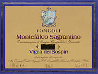 Montefalco Sagrantino Vigna dei Sospiri 2006, Fongoli (Umbria, Italia)