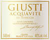 Acquavite di Vinaccia Giovane 2012, Giusti Dal Col (Veneto, Italia)