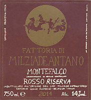 Montefalco Rosso Riserva 2014, Fattoria Colleallodole - Milziade Antano (Umbria, Italia)