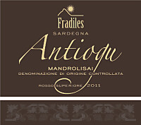 Mandrolisai Rosso Superiore Antiogu 2015, Fradiles (Sardinia, Italy)
