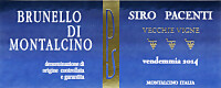 Brunello di Montalcino Vecchie Vigne 2014, Siro Pacenti (Tuscany, Italy)