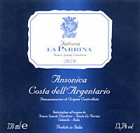 Ansonica Costa dell'Argentario 2019, La Parrina (Tuscany, Italy)