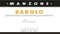 Barolo Bricat 2016, Manzone Giovanni (Piedmont, Italy)