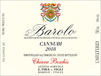 Barolo Cannubi 2018, E. Pira \& Figli - Chiara Boschis (Piedmont, Italy)