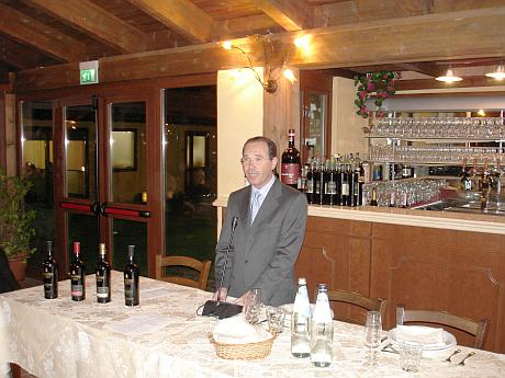 Mr. Emilio Ridolfi, managing director of Cantine Pellegrino, talking about the history of his winery