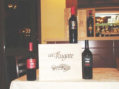 I vini rossi dell'evento:Valpolicella Rio Albo 2005, Recioto della Valpolicella L'Eremita 2004 e Amarone della Valpolicella 2003