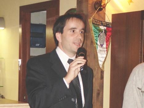 Dr. Filippo Andreotta of Casa Vinicola Triacca during his speech