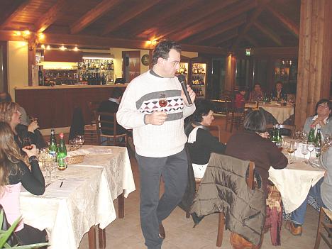 Antonello Biancalana during the tasting of Marsala Vergine Riserva del Centenario 1980