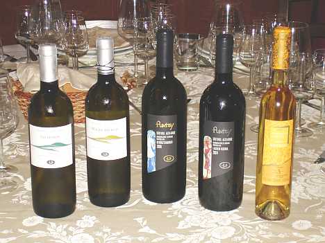 The five wines of Erste & Neue tasted during the event
