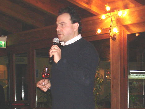 Antonello Biancalana during the tasting of Rosé Brut di Raboso Piave 2007