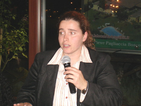 Dr. Barbara Magnani during one of her speeches