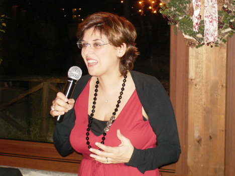 Nadia Curto during one of her speeches