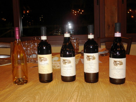 The five wines Ressia winery tasted during the event