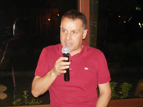 Antonio Fattori during one of his speeches
