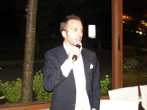 Luca Baccarelli during one of his speeches