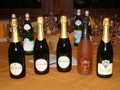 The five Franciacorta wines of Ricci Curbastro tasted during the event