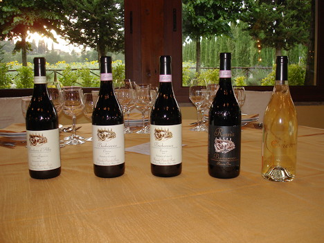 The five wines of Fabrizio Ressia tasted during the event