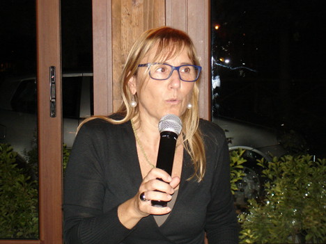 Dr. Tiziana Forni during one of her speeches