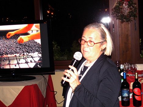 Donatella Cinelli Colombini during one of her speeches