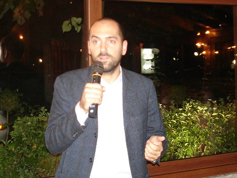 Francesco Zaganelli during one of his speeches