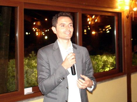 Alessandro Lunelli durante uno dei suoi interventi