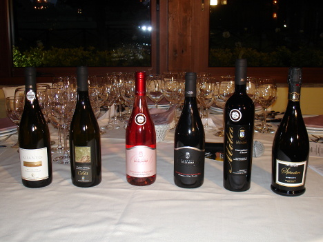 The six wines of Colle Moro winery tasted during the event