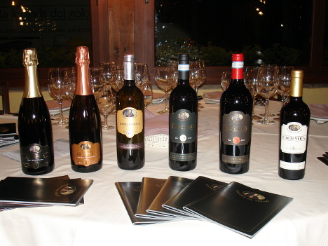 I sei vini delle Cantine del Notaio degustati nel corso dell'evento