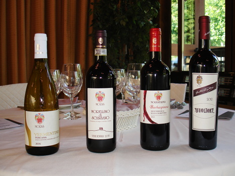 The four wines of Moris Farms tasted during the event