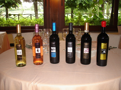 The six wines of Tenuta l'Impostino tasted in the course of the event