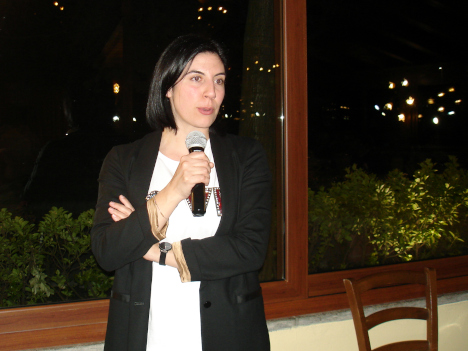 Floriana Antonazzo durante uno dei suoi interventi