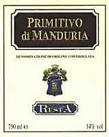 Primitivo di Manduria 2000, Resta (Italy)