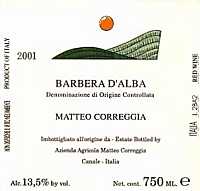 Barbera d'Alba 2001, Matteo Correggia (Italy)