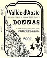 Valle d'Aosta Donnas Etichetta Bianca 2000, Caves Cooperatives de Donnas (Italy)