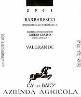Barbaresco Valgrande 2001, Ca' del Baio (Italy)