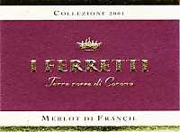 Friuli Isonzo Merlot di Françil I Ferretti 2001, Tenuta Luisa (Italy)