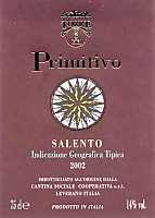 Primitivo 2002, Vecchia Torre (Italy)