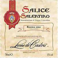 Salice Salentino Rosso Riserva 2002, Leone de Castris (Italy)
