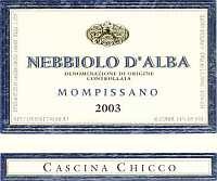 Nebbiolo d'Alba Mompissano 2003, Cascina Chicco (Italy)