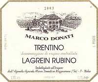 Trentino Lagrein Rubino 2003, Marco Donati (Italy)