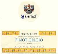 Trentino Pinot Grigio 2006, Gaierhof (Italy)