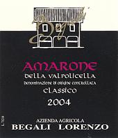 Amarone della Valpolicella Classico 2004, Begali (Italia)