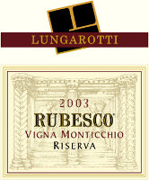 Torgiano Rosso Riserva Rubesco Vigna Monticchio 2003, Lungarotti (Italia)