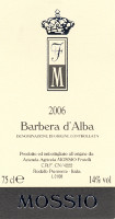 Barbera d'Alba 2006, Mossio (Italy)