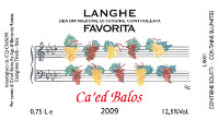 Langhe Favorita 2009, Cà ed Balos (Italy)