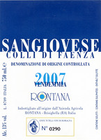 Colli di Faenza Sangiovese 2007, Rontana (Italia)