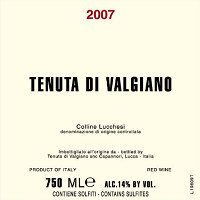 Colline Lucchesi Rosso Tenuta di Valgiano 2007, Tenuta di Valgiano (Italy)